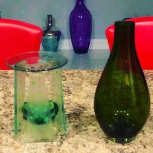 Oil candle holder and vase